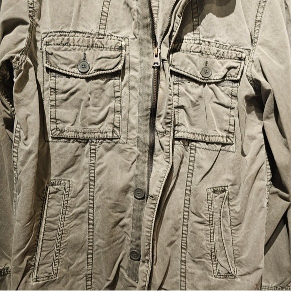 Converse One Star Olive Green Military Jacket Size Small - Picture 2 of 7